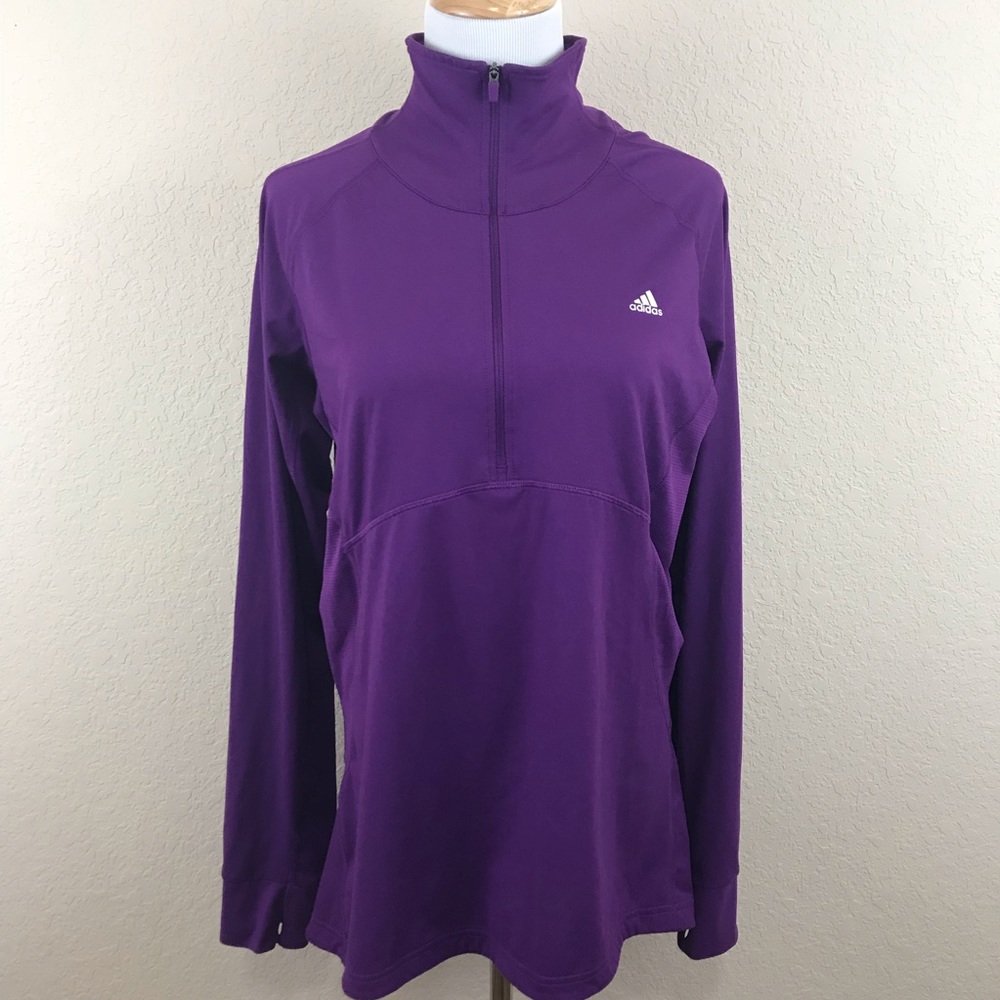 1/4 Zip Purple Adidas Pullover